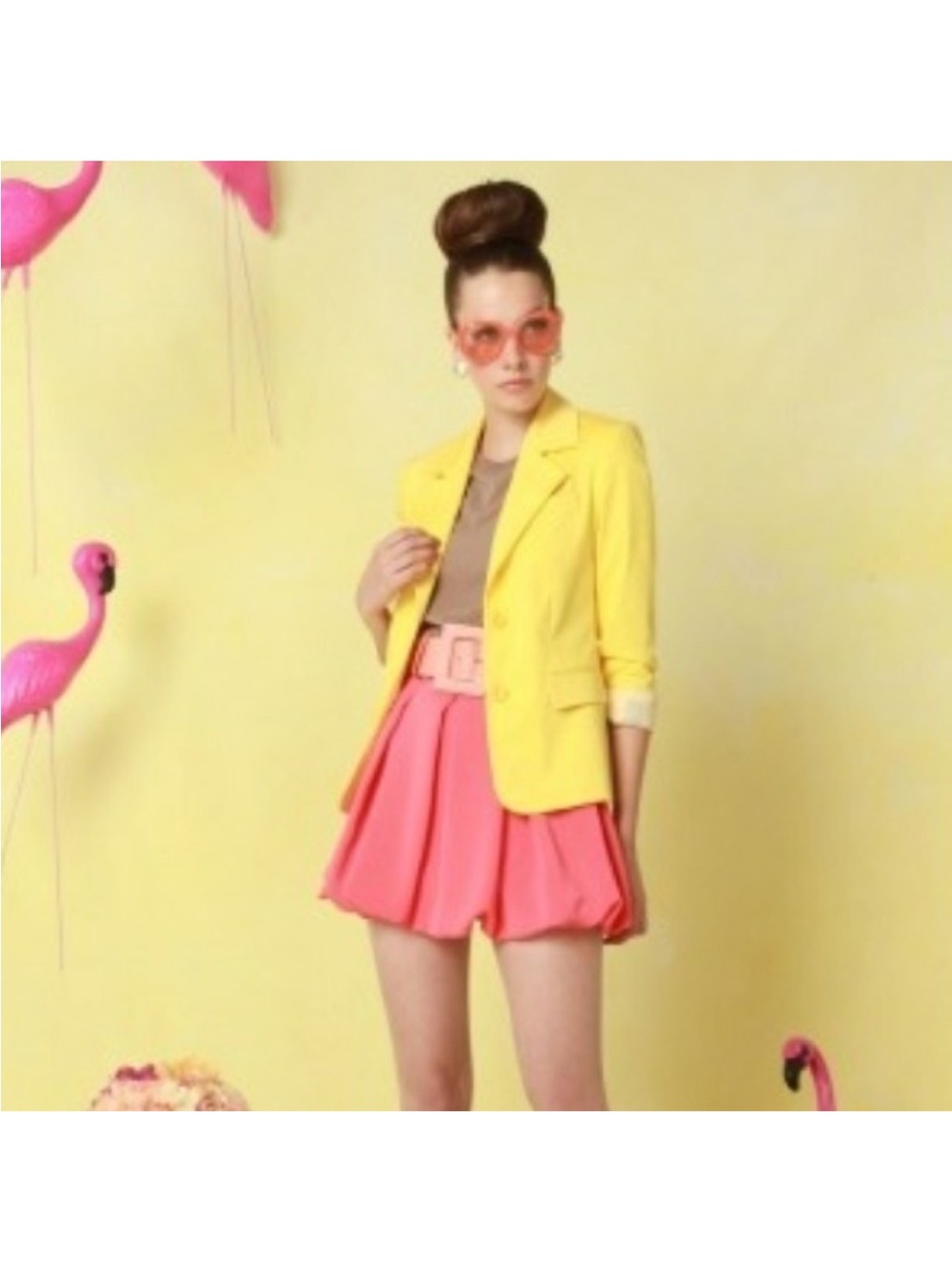 Alice + Olivia Billy Boy yellow blazer
